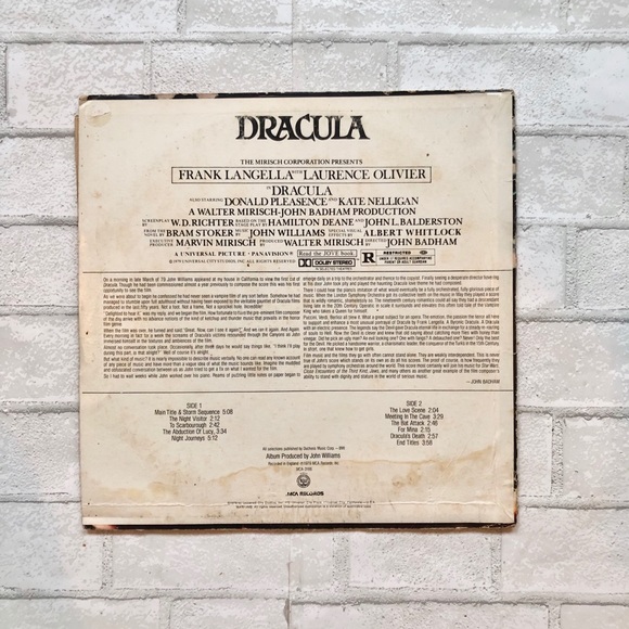 1979 Dracula Original Motion Picture Soundtrack LP record album - Picture 2 of 9